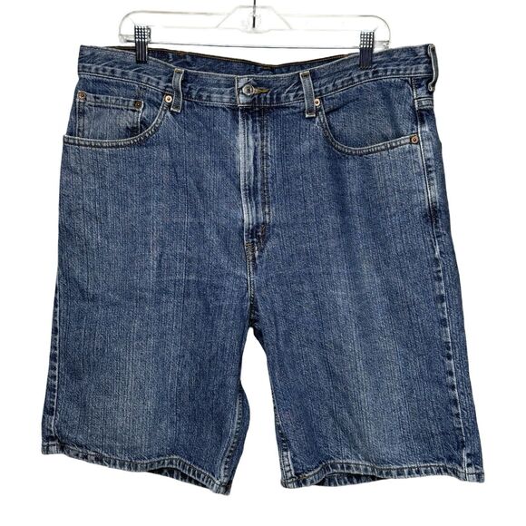 Levis 550 Denim Shorts Men 38 Blue Relaxed Fit Jorts Dadcore Classic Rugged - Picture 1 of 8